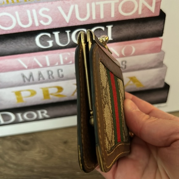 Vintage Kisslock Gucci Sherry line coin purse - Picture 2 of 6